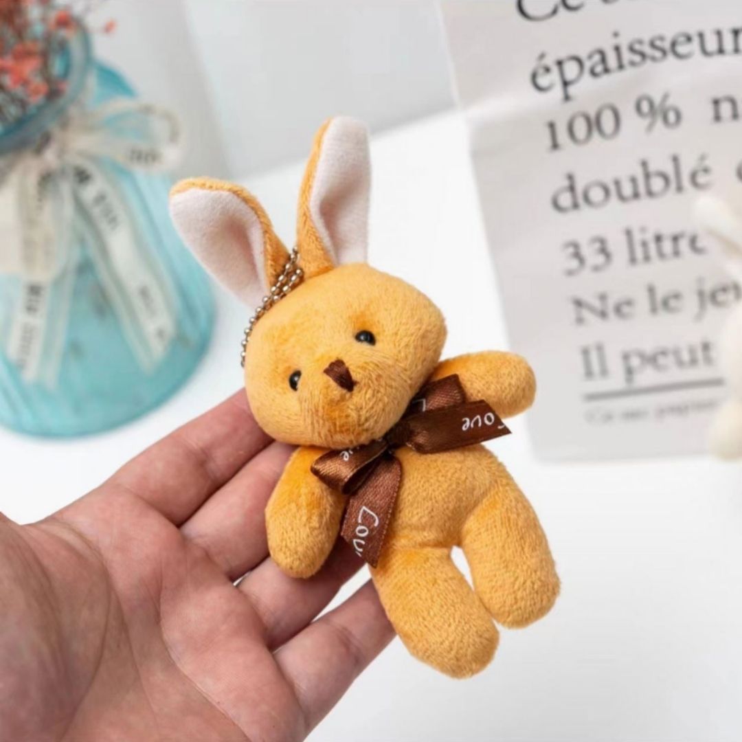 Cute Bunny Plush Keychain Soft Rabbit Keyholder Pendant for Bag Car Mirror Gift Teddy Bear Unique Women Girls Ladies Wife Girl Friend Sister Mother Birthday Valentines Day Labubu Cartoon Daughter