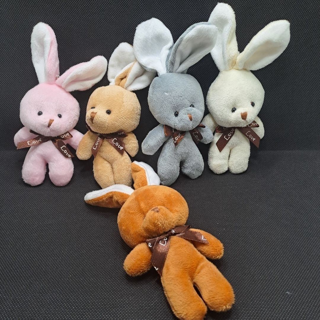 Unique Gift for Women Girls Ladies Wife Girlfriend Sister Mother Friend Daughter Cute Rabbit Bunny Plush Keychain Keyholder Keyring Toy Stuffed Animal Love Bowtie Handbag Pendant Bag Backpack Décor