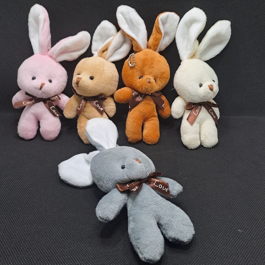 Unique Gift for Women Girls Ladies Wife Girlfriend Sister Mother Friend Daughter Cute Rabbit Bunny Plush Keychain Keyholder Keyring Toy Stuffed Animal Love Bowtie Handbag Pendant Bag Backpack Décor