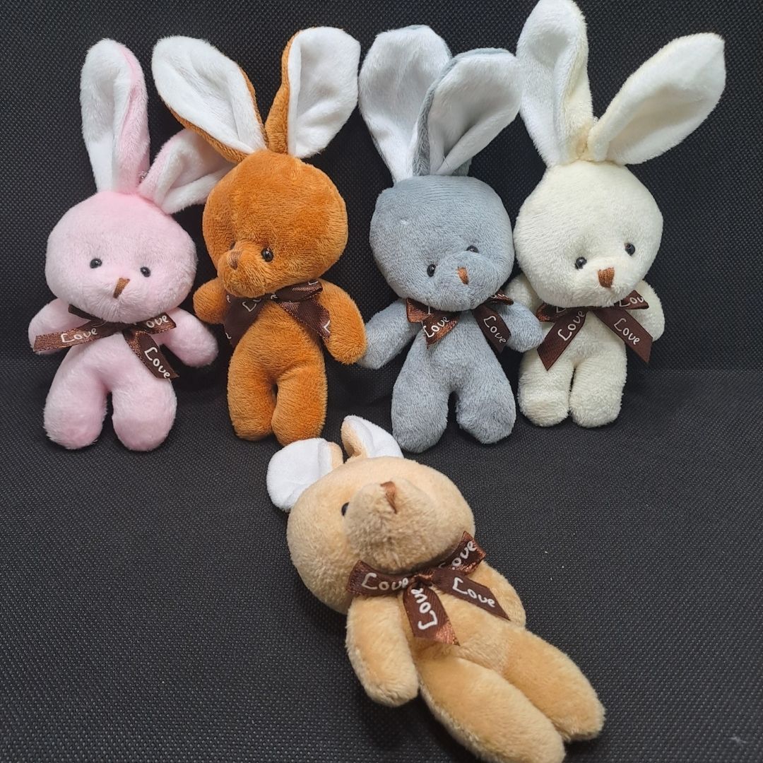 Unique Gift for Women Girls Ladies Wife Girlfriend Sister Mother Friend Daughter Cute Rabbit Bunny Plush Keychain Keyholder Keyring Toy Stuffed Animal Love Bowtie Handbag Pendant Bag Backpack Décor