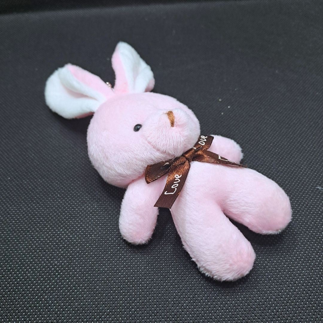 Unique Gift for Women Girls Ladies Wife Girlfriend Sister Mother Friend Daughter Cute Rabbit Bunny Plush Keychain Keyholder Keyring Toy Stuffed Animal Love Bowtie Handbag Pendant Bag Backpack Décor