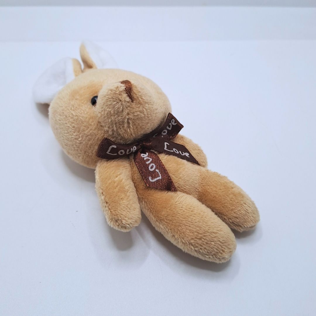 Cute Bunny Plush Keychain BEIGE Soft Rabbit Keyholder Pendant for Bag Car Mirror Gift Teddy Bear Unique Women Girls Ladies Wife Girlfriend Sister Mother BROWN Birthday Valentines Day Labubu Cartoon