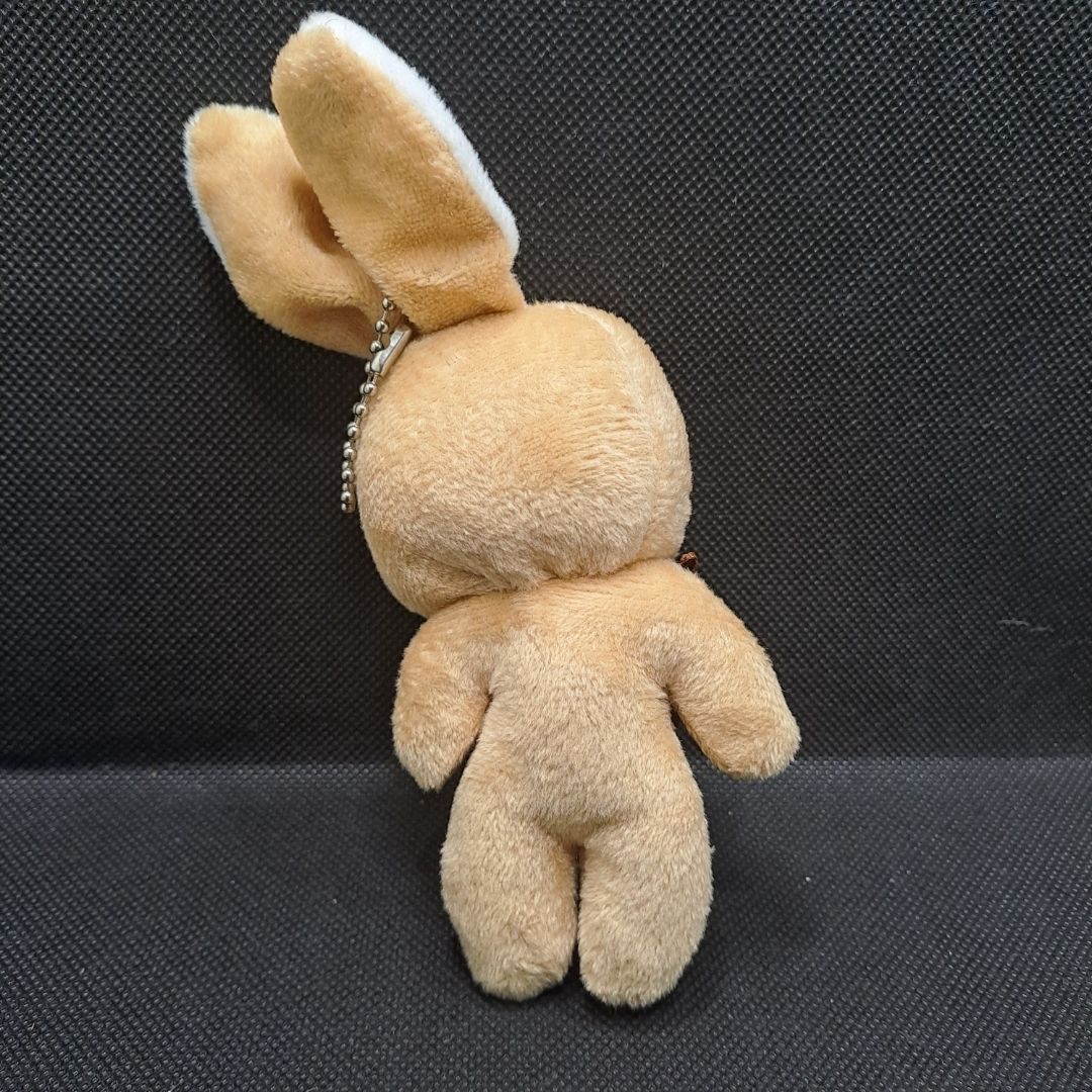 Cute Little Rabbit Bunny Plush Keyholder Bag Pendant Cartoon Party Hare Gift for Kids Women Girls Ladies Wife Girlfriend Sister Mother Friend Keychain Beige Brown Tan Khaki Valentine's Day Keyring