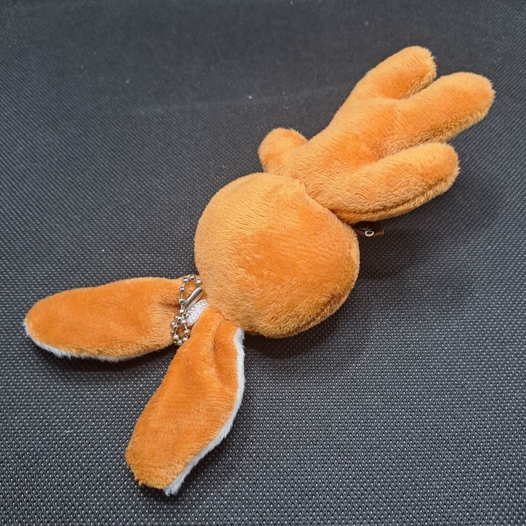 Cute Rabbit Bunny Plush Keychain 3D Stuffed Animal Bag Charm Gift Key Holder Car Handbag Pendant Backpack Decoration Dating Date Soft New Year Wife Girlfriend Sister Cinnamon Brown Deep Burnt Orange