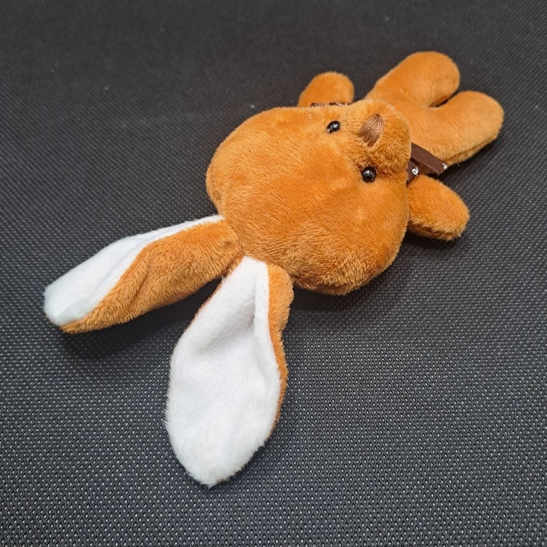 Cute Rabbit Bunny Plush Keychain 3D Stuffed Animal Bag Charm Gift Key Holder Car Handbag Pendant Backpack Decoration Dating Date Soft New Year Wife Girlfriend Sister Cinnamon Brown Deep Burnt Orange