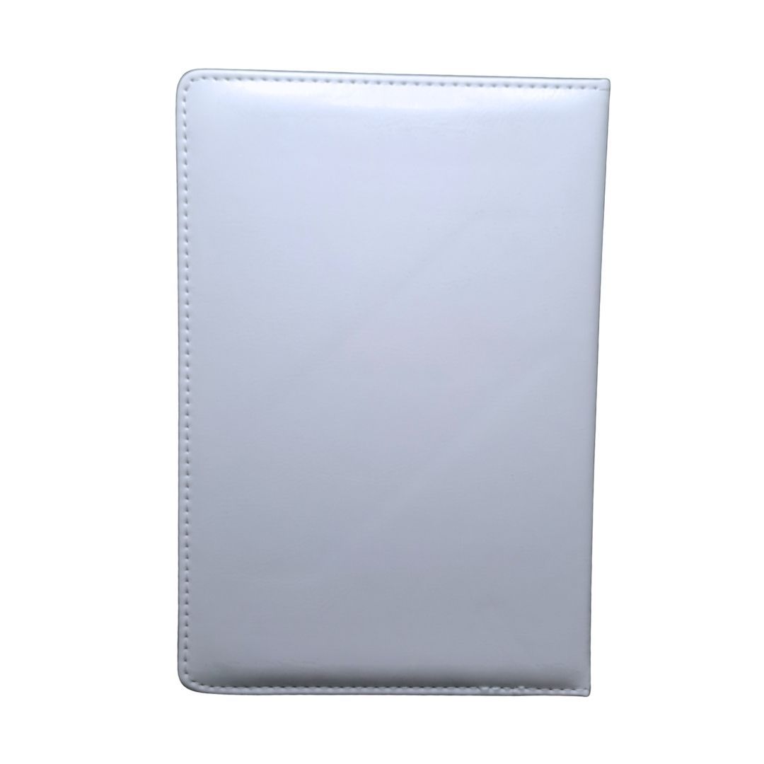 2026 Diary Executive PU Leather A5 GREY Daily Planner & Organizer White Hardcover Executive Journal with Pocket, Customizable GRAY New Year Gift Official Calendar Office Corporate Schedule Personal