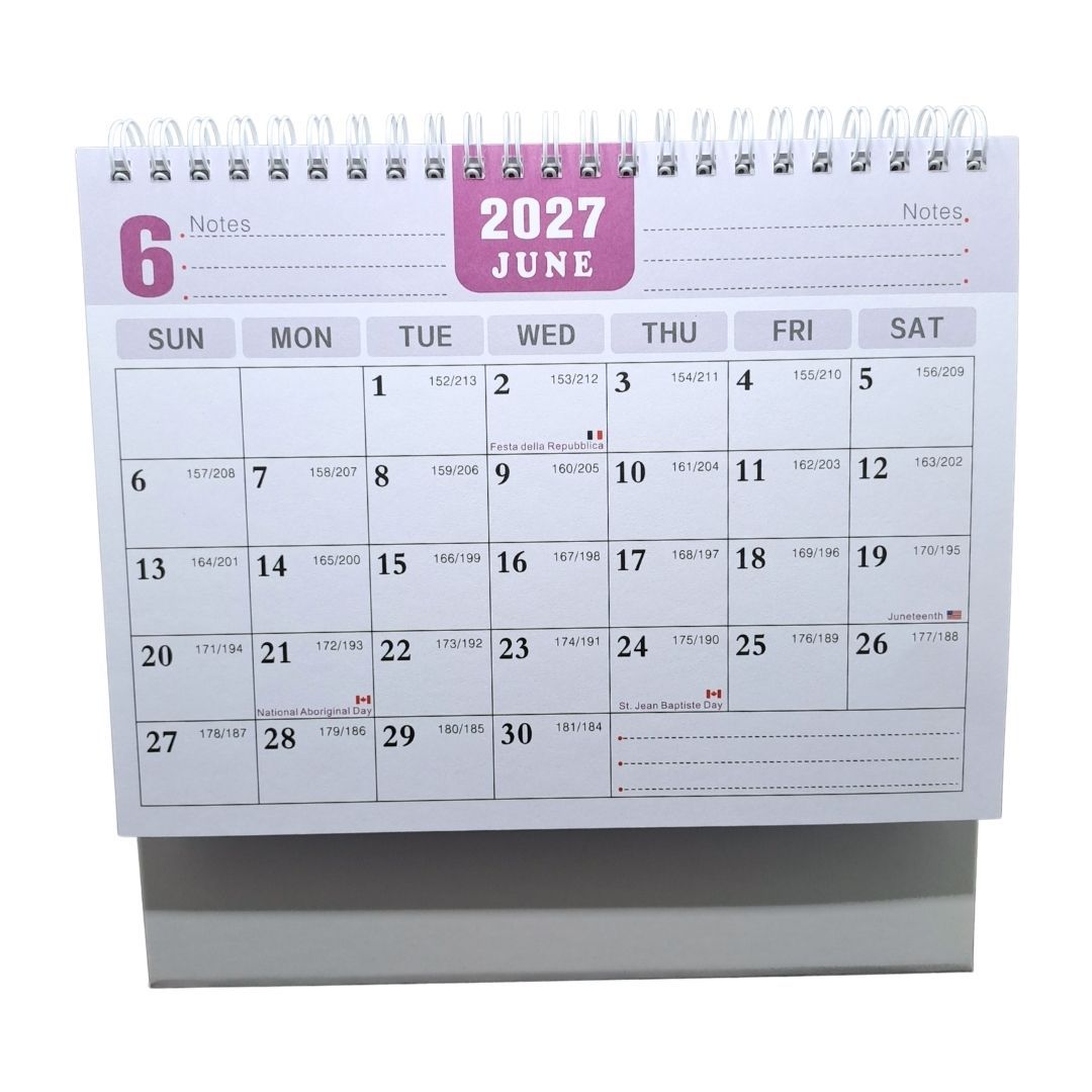 2026 – 2027 Desk Calendar Planner A5 – Writable To-Do List & Habit Tracker Desktop Stand with International Holidays, Spiral Bound (Jan 2026–Jun 2027) Table Journal Memo Multipurpose Office Diary
