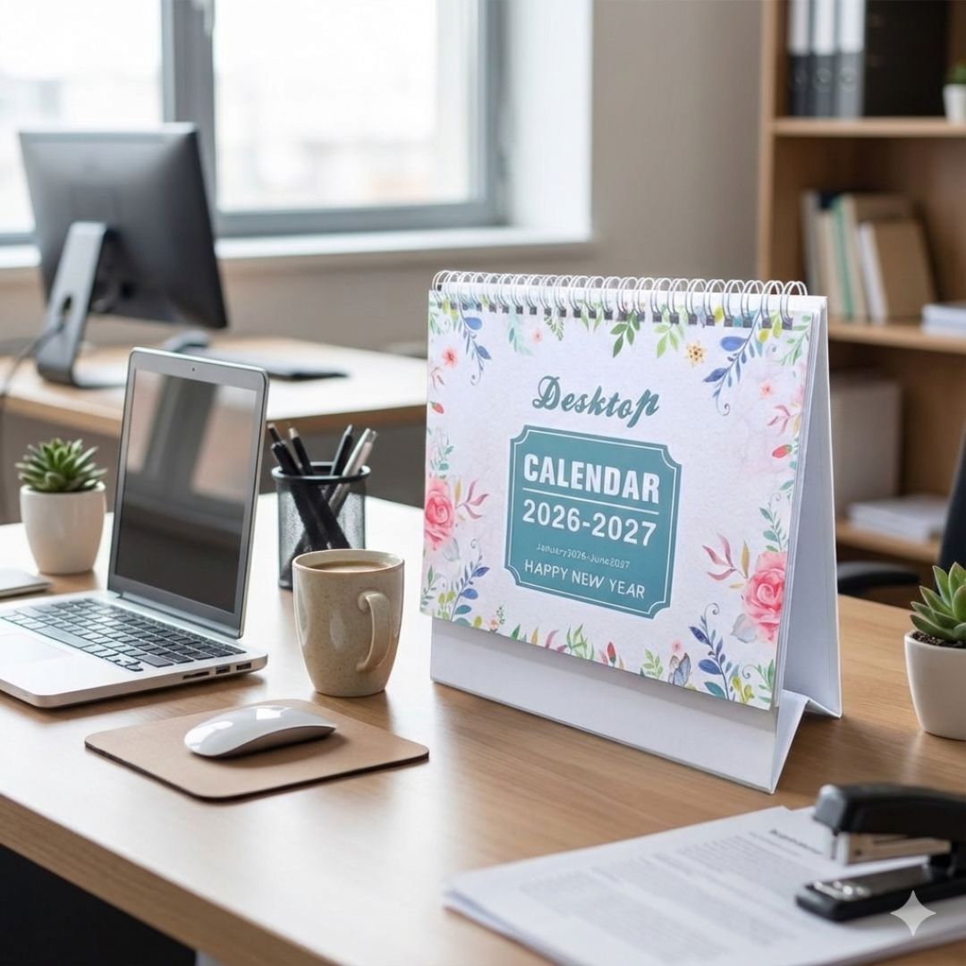 2026 – 2027 Desk Calendar Planner A5 – Writable To-Do List & Habit Tracker Desktop Stand with International Holidays, Spiral Bound (Jan 2026–Jun 2027) Table Journal Memo Multipurpose Office Diary