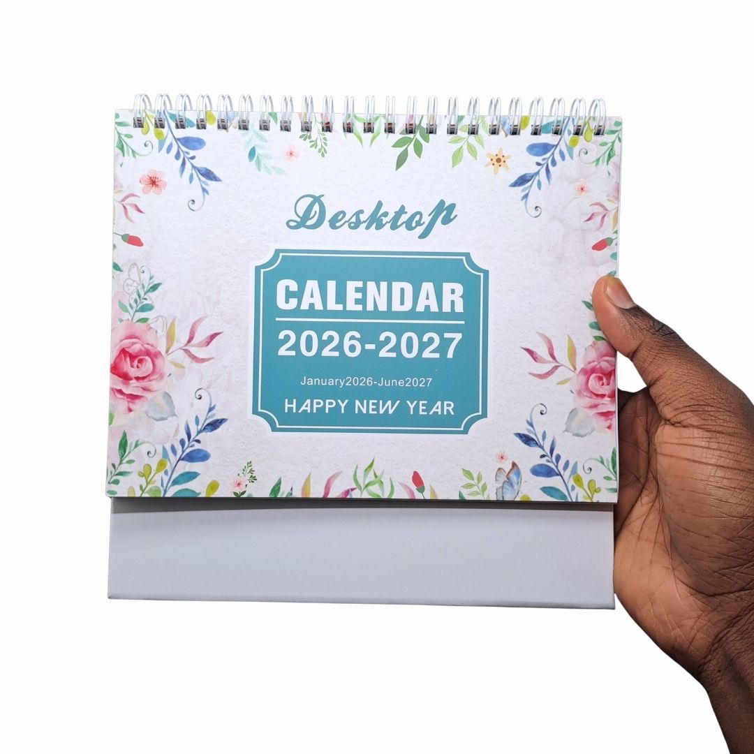 2026 – 2027 Desk Calendar Planner A5 – Writable To-Do List & Habit Tracker Desktop Stand with International Holidays, Spiral Bound (Jan 2026–Jun 2027) Table Journal Memo Multipurpose Office Diary