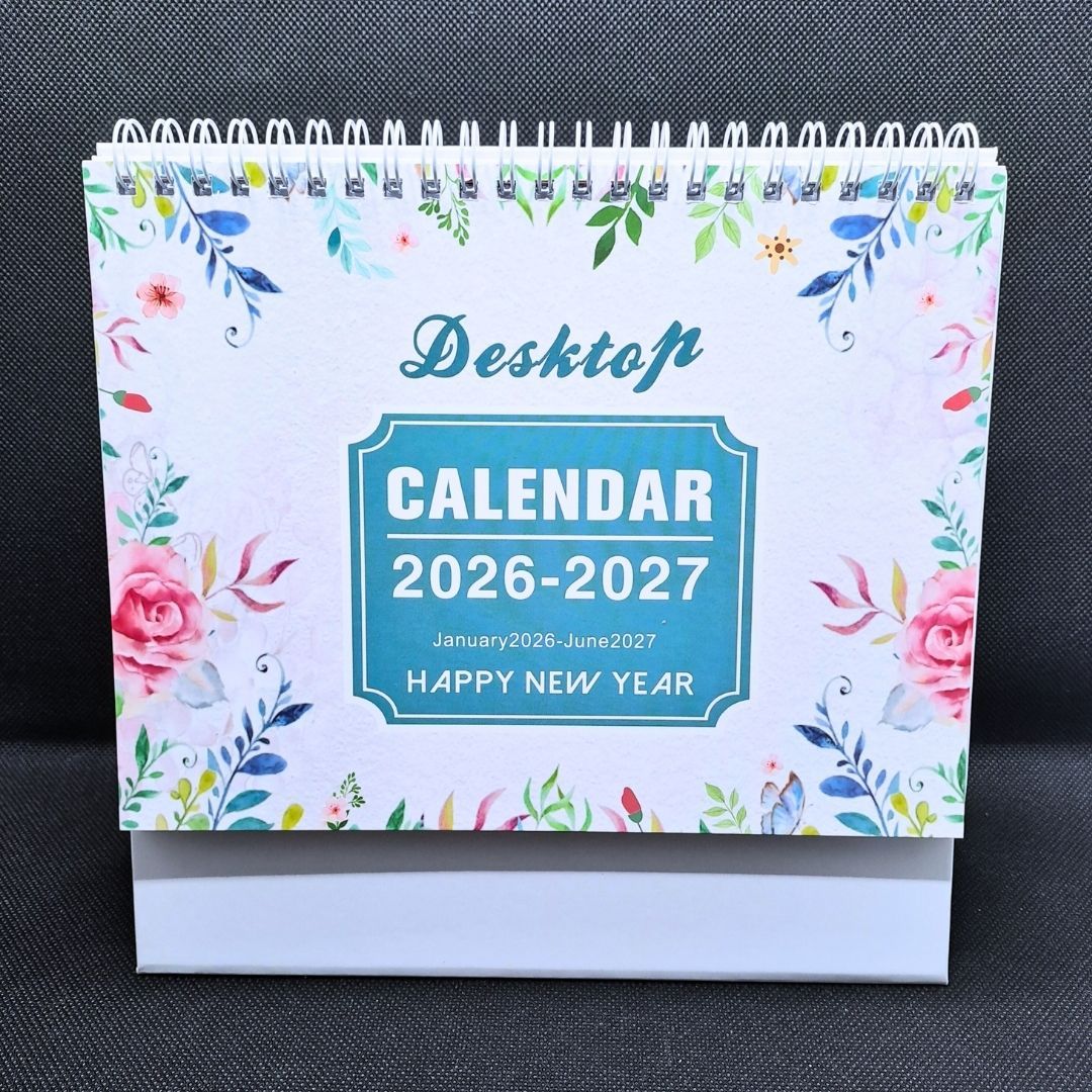 2026 - 2027 Monthly Desk Calendar – 18 Month Writable Planner with Habit Tracker & International Holidays Table Desktop Journal Memo Diary Personal Development 2 in 1 Multifunctional School Office