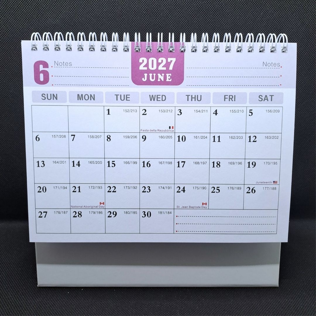 2026 - 2027 Monthly Desk Calendar – 18 Month Writable Planner with Habit Tracker & International Holidays Table Desktop Journal Memo Diary Personal Development 2 in 1 Multifunctional School Office