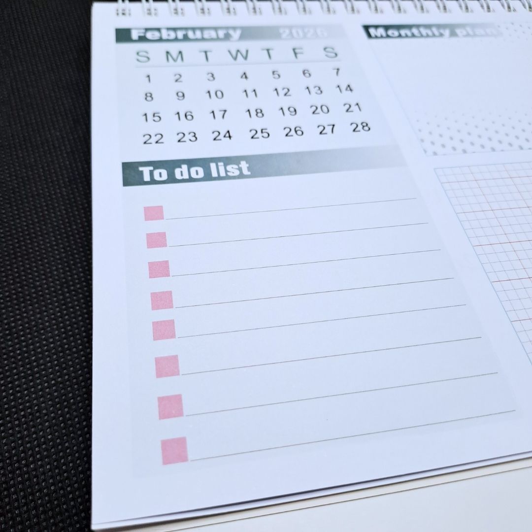 2026 - 2027 Monthly Desk Calendar – 18 Month Writable Planner with Habit Tracker & International Holidays Table Desktop Journal Memo Diary Personal Development 2 in 1 Multifunctional School Office