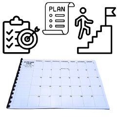 2026 - 2027 A4 Desk Planner Calendar – Monthly Scheduling Productivity Organizer with To-Do List Kenyan Holidays Motivational Messages Table Office Desktop Memo Journal Diary Writable Agenda Secretary