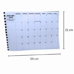 2026 - 2027 A4 Desk Planner Calendar – Monthly Scheduling Productivity Organizer with To-Do List Kenyan Holidays Motivational Messages Table Office Desktop Memo Journal Diary Writable Agenda Secretary