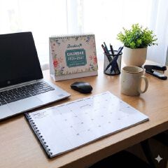 2026 - 2027 A4 Desk Planner Calendar – Monthly Scheduling Productivity Organizer with To-Do List Kenyan Holidays Motivational Messages Table Office Desktop Memo Journal Diary Writable Agenda Secretary