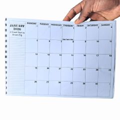 2026 - 2027 A4 Desk Planner Calendar – Monthly Scheduling Productivity Organizer with To-Do List Kenyan Holidays Motivational Messages Table Office Desktop Memo Journal Diary Writable Agenda Secretary