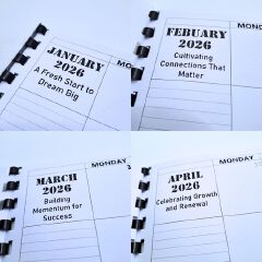 2026 - 2027 A4 Desk Planner Calendar – Monthly Scheduling Productivity Organizer with To-Do List Kenyan Holidays Motivational Messages Table Office Desktop Memo Journal Diary Writable Agenda Secretary