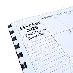 2026 - 2027 A4 Desk Planner Calendar – Monthly Scheduling Productivity Organizer with To-Do List Kenyan Holidays Motivational Messages Table Office Desktop Memo Journal Diary Writable Agenda Secretary