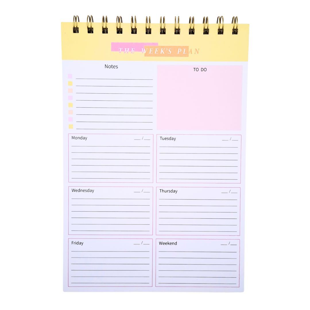 B5 Weekly Personal Planner Tear-Off Sheets Habit Tracker Daily To Do List Organizer Notebook Spiral Bind 52 Weeks Journal Daily Agenda Memo PORTRAIT Self Improvement Calendar Diary Unique Gift
