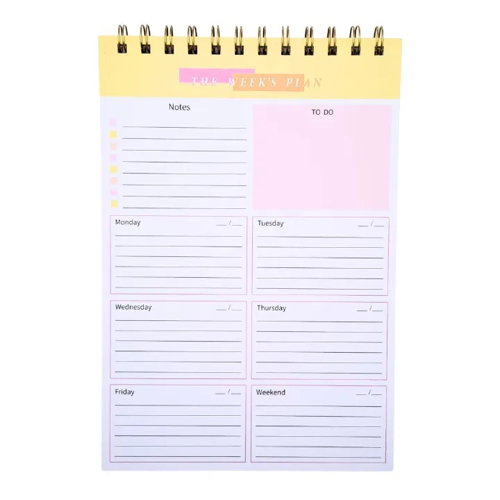 B5 Weekly Personal Planner Tear-Off Sheets Habit Tracker Daily To Do List Organizer Notebook Spiral Bind 52 Weeks Journal Daily Agenda Memo PORTRAIT Self Improvement Calendar Diary Unique Gift