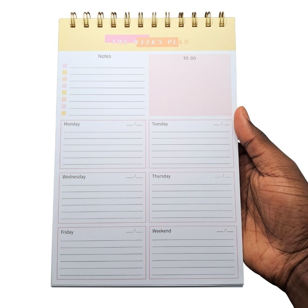 B5 Weekly Personal Planner Tear-Off Sheets Habit Tracker Daily To Do List Organizer Notebook Spiral Bind 52 Weeks Journal Daily Agenda Memo PORTRAIT Self Improvement Calendar Diary Unique Gift