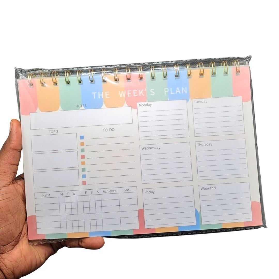 52-Week Undated B5 Weekly Planner Organizer Personal Productivity Journal with To-Do List Habit Tracker & Tear-Off Pages Daily Agenda Memo Time Management Self Improvement Notebook Calendar LANDSCAPE