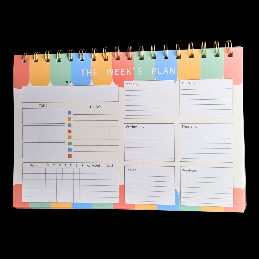 Weekly Personal Planner Sheets Habit Tracker Daily To Do List Organizer Notebook Spiral Bind 52 Weeks Journal Daily Agenda Memo Time Management Self Improvement Calendar Diary Unique Gift B5 LANDSCAPE