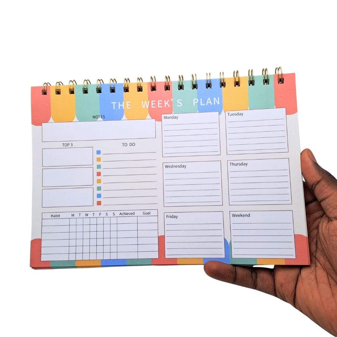 Weekly Personal Planner Sheets Habit Tracker Daily To Do List Organizer Notebook Spiral Bind 52 Weeks Journal Daily Agenda Memo Time Management Self Improvement Calendar Diary Unique Gift B5 LANDSCAPE