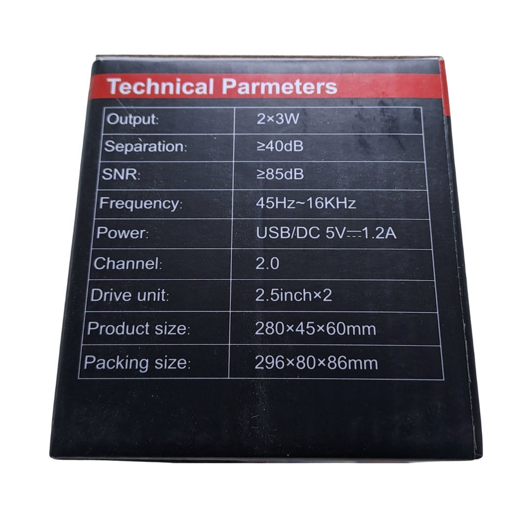 A4 Portable Wireless RGB LED Sound Bar Speaker 6W HiFi Bluetooth Waterproof Stereo with TF Memory Card & Colorful Light Show 6W USB Charging PC Laptop Rechargeable Cool Gaming Home Office Music Phone