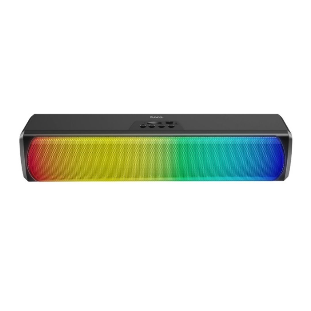 Q4 RGB Mini Wireless Soundbar – Portable Bluetooth Speaker with LED Light Subwoofer Bass Waterproof TF Memory Card HiFi Stereo for TV Phone Laptop Gaming & Outdoor Use Music Box Tablet Sound Bar PC