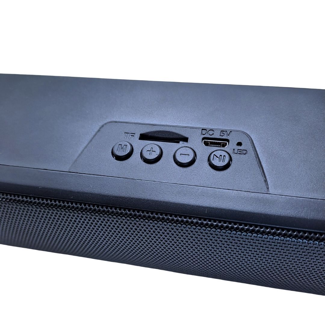 Q4 RGB Mini Wireless Soundbar – Portable Bluetooth Speaker with LED Light Subwoofer Bass Waterproof TF Memory Card HiFi Stereo for TV Phone Laptop Gaming & Outdoor Use Music Box Tablet Sound Bar PC