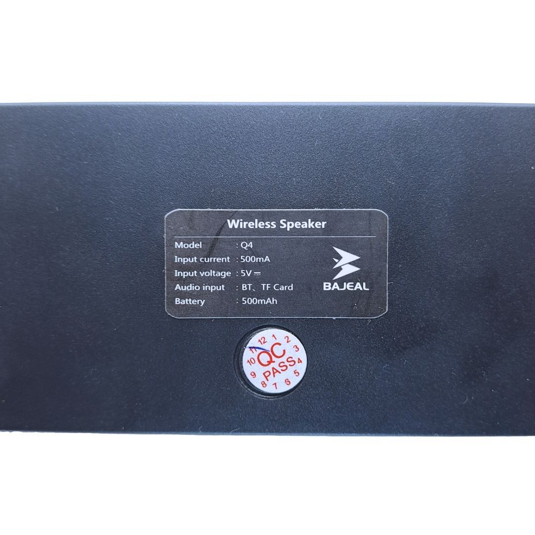 Q4 Portable RGB Wireless Sound Bar Speaker 10W HiFi Stereo Bluetooth Outdoor Soundbar with Waterproof Colorful LED Lighting Music Box Subwoofer BT Rechargeable Charging Office PC Computer Phone Laptop