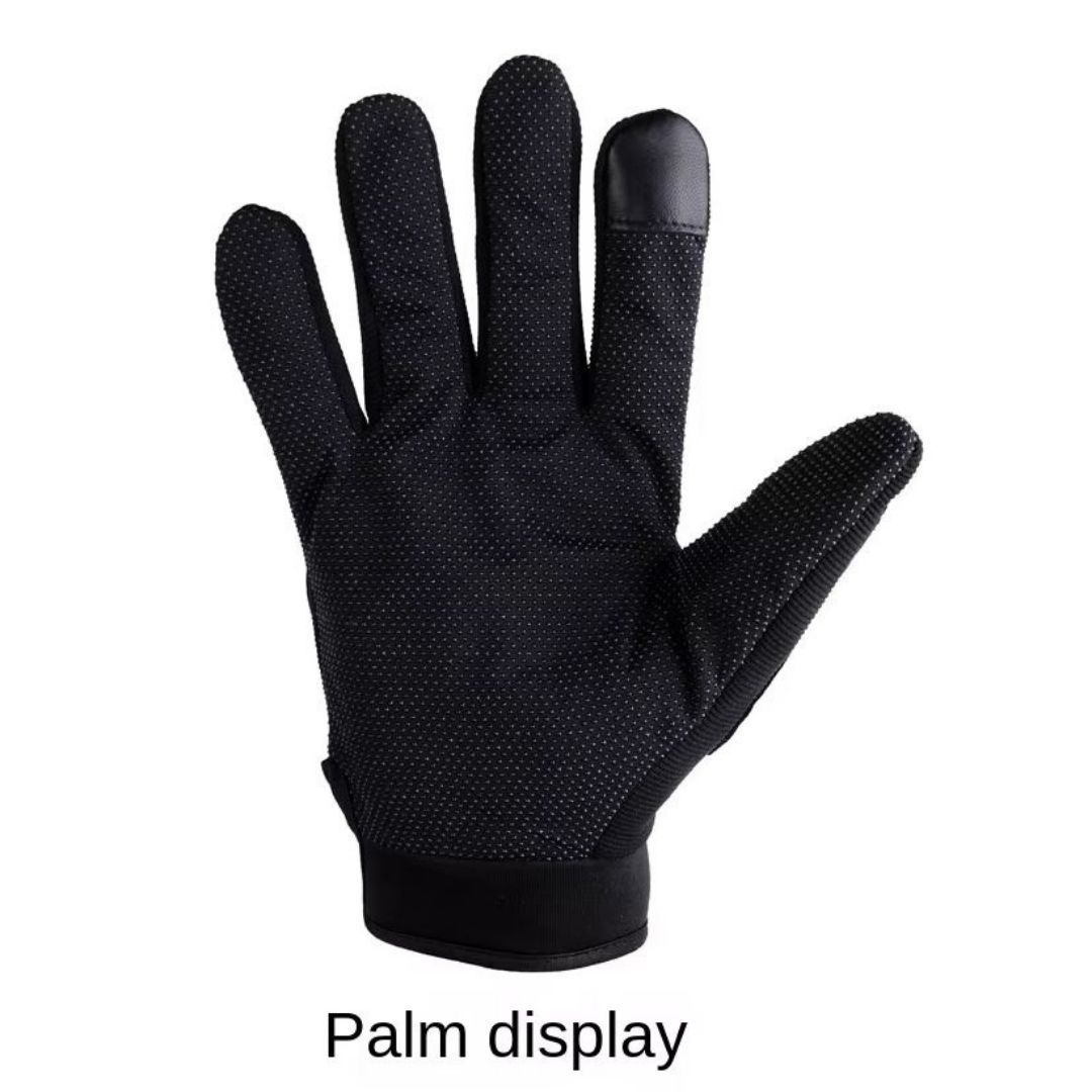 Pro Full Finger Gloves Motorcycle – BLACK Touchscreen Breathable Motorbike Racing Gear with Knuckle Protection Sports E-Bike Riding Driving Safety Outdoor Light Motocross Equipment Unisex