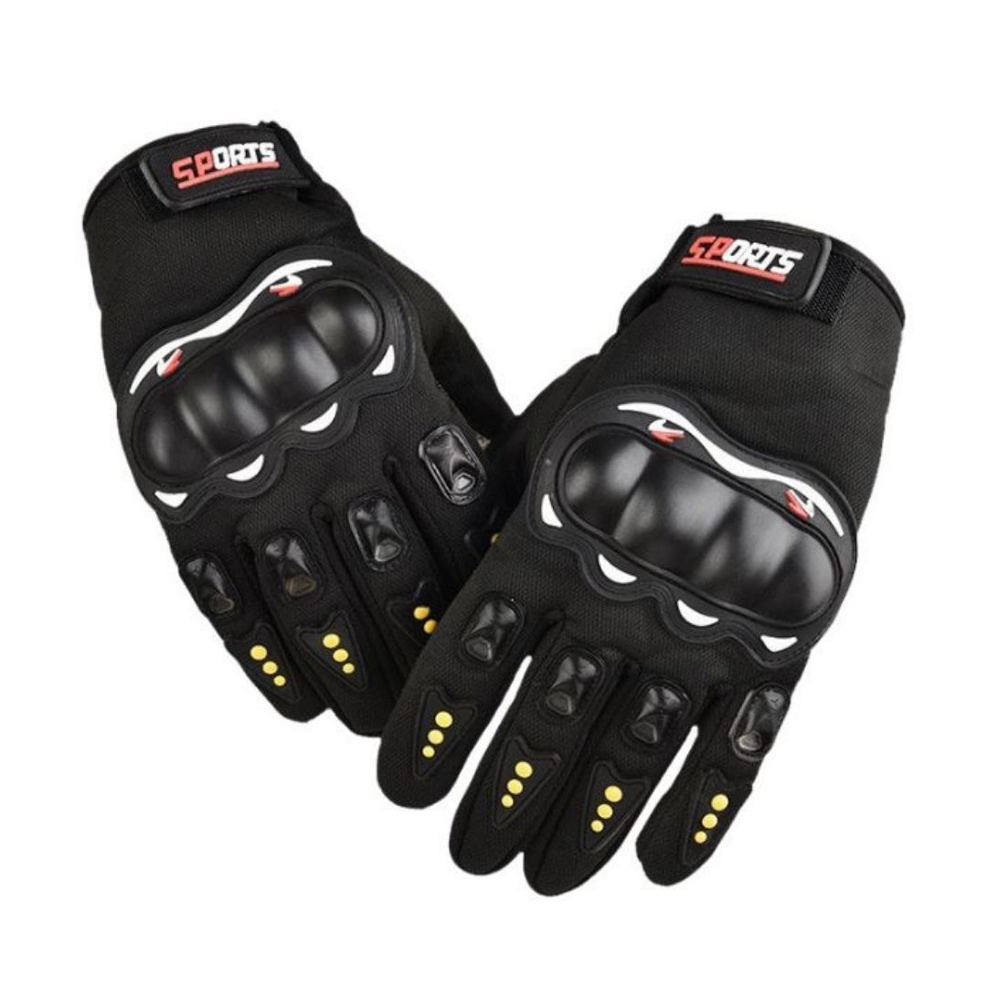 Pro Full Finger Gloves Motorcycle – BLACK Touchscreen Breathable Motorbike Racing Gear with Knuckle Protection Sports E-Bike Riding Driving Safety Outdoor Light Motocross Equipment Unisex