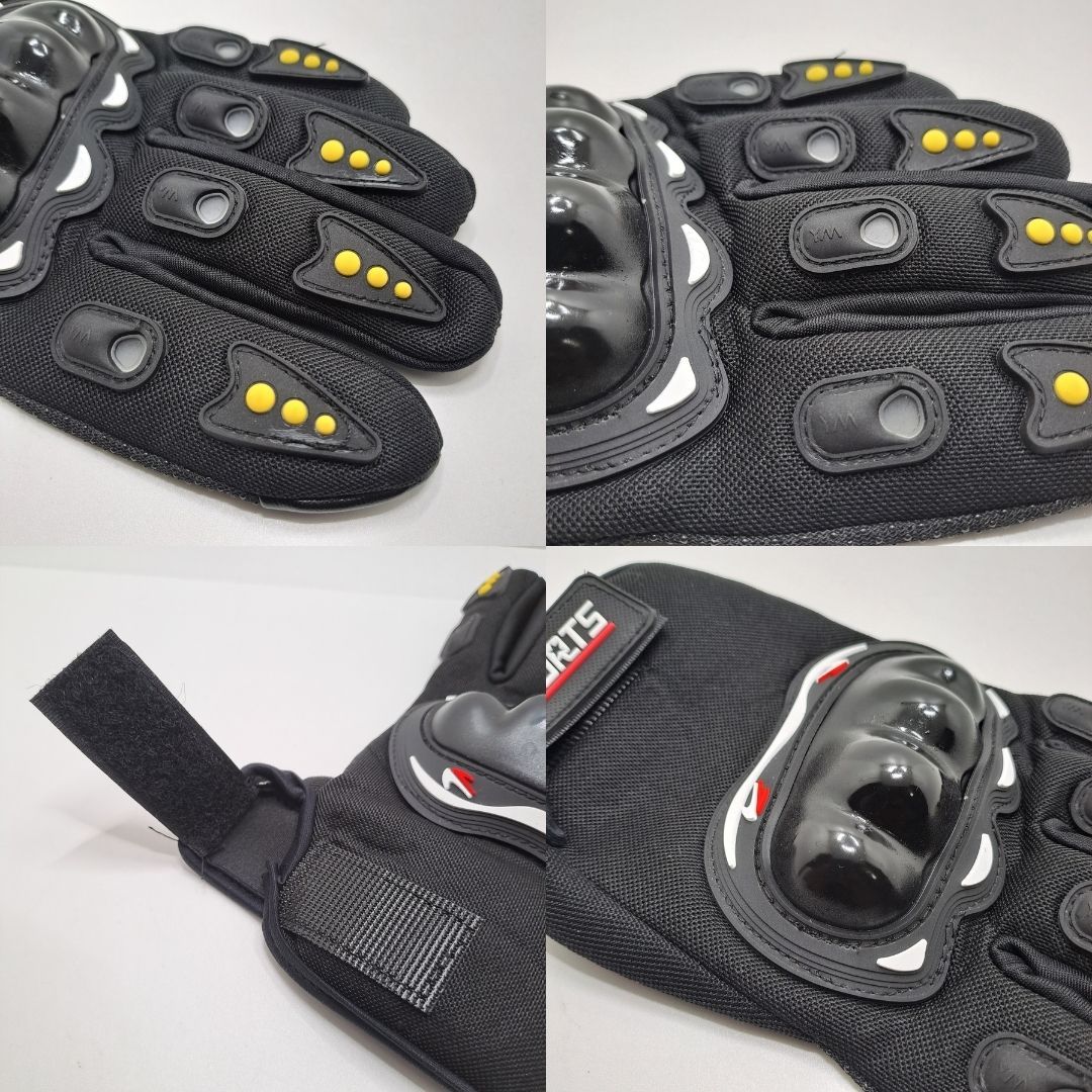 Pro Full Finger Gloves Motorcycle – BLACK Touchscreen Breathable Motorbike Racing Gear with Knuckle Protection Sports E-Bike Riding Driving Safety Outdoor Light Motocross Equipment Unisex