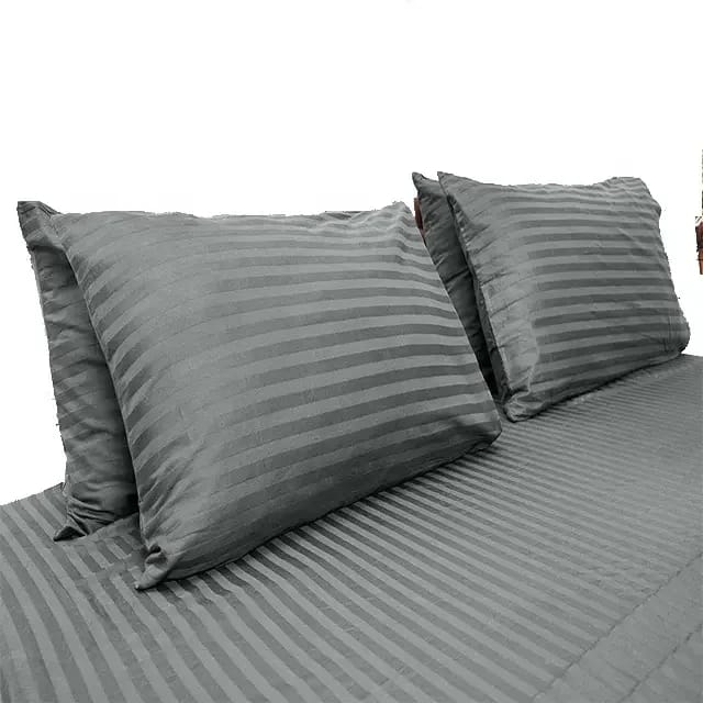 ‼️New in 😍Stripped Cotton Bedsheets set‼️Made from 100% cotton, these bed sheets are breathable, soft, and durable. Some sets may also be made from organic cotton or washed cotton for added comfort.
