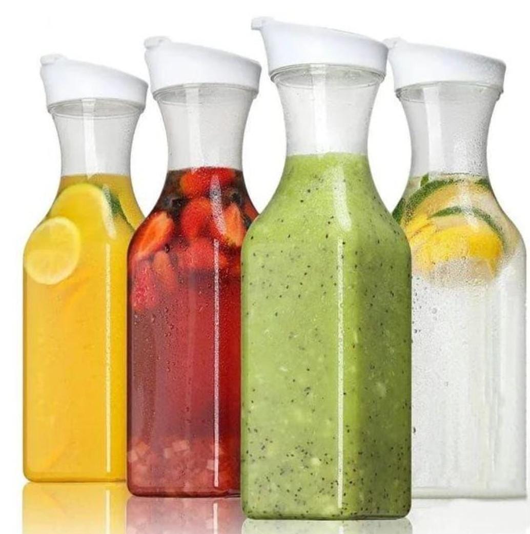 New arrival🎉🎉🎉Multi-purpose 1.5Ltrs Carafe clear  pitcher bottle.made from food grade PET and lids from PP, which are transparent, safe, BPA-free, sturdy and durable.