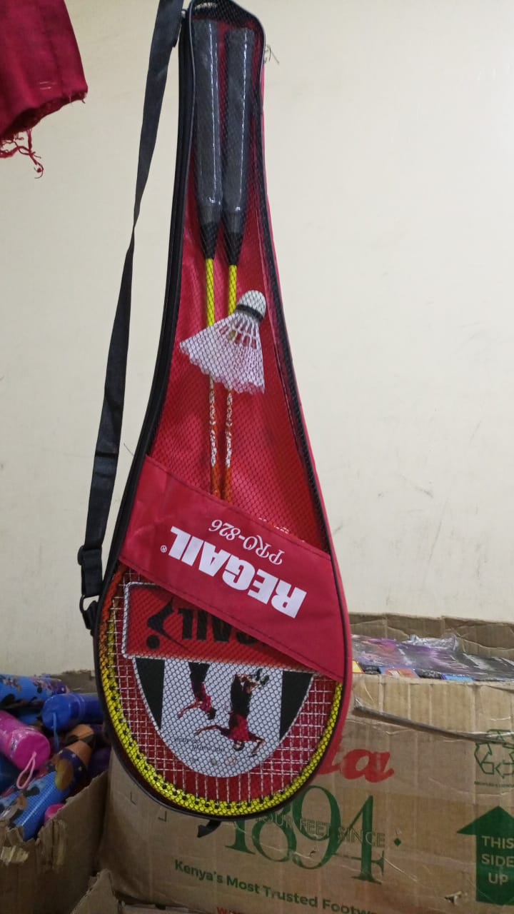 Badminton Set (2 Rackets, 3 Shuttlecock )made up of aluminium and thus is very light weight and strong.  It has a low torsion steel shaft giving it a sleek design to make it ideal