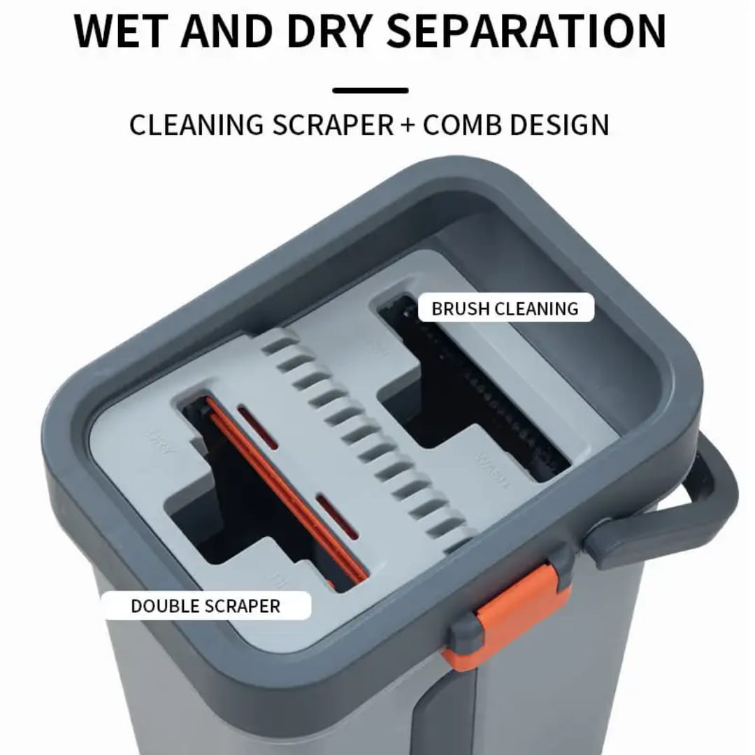 🚨🚨Just In🚨🚨 360⁰ Rotating Hand free mop. Highly absorbent, effective for both wet and dry cleaning.microfiber head picks up dirt and dust easily, leaving floors clean and streak-free.