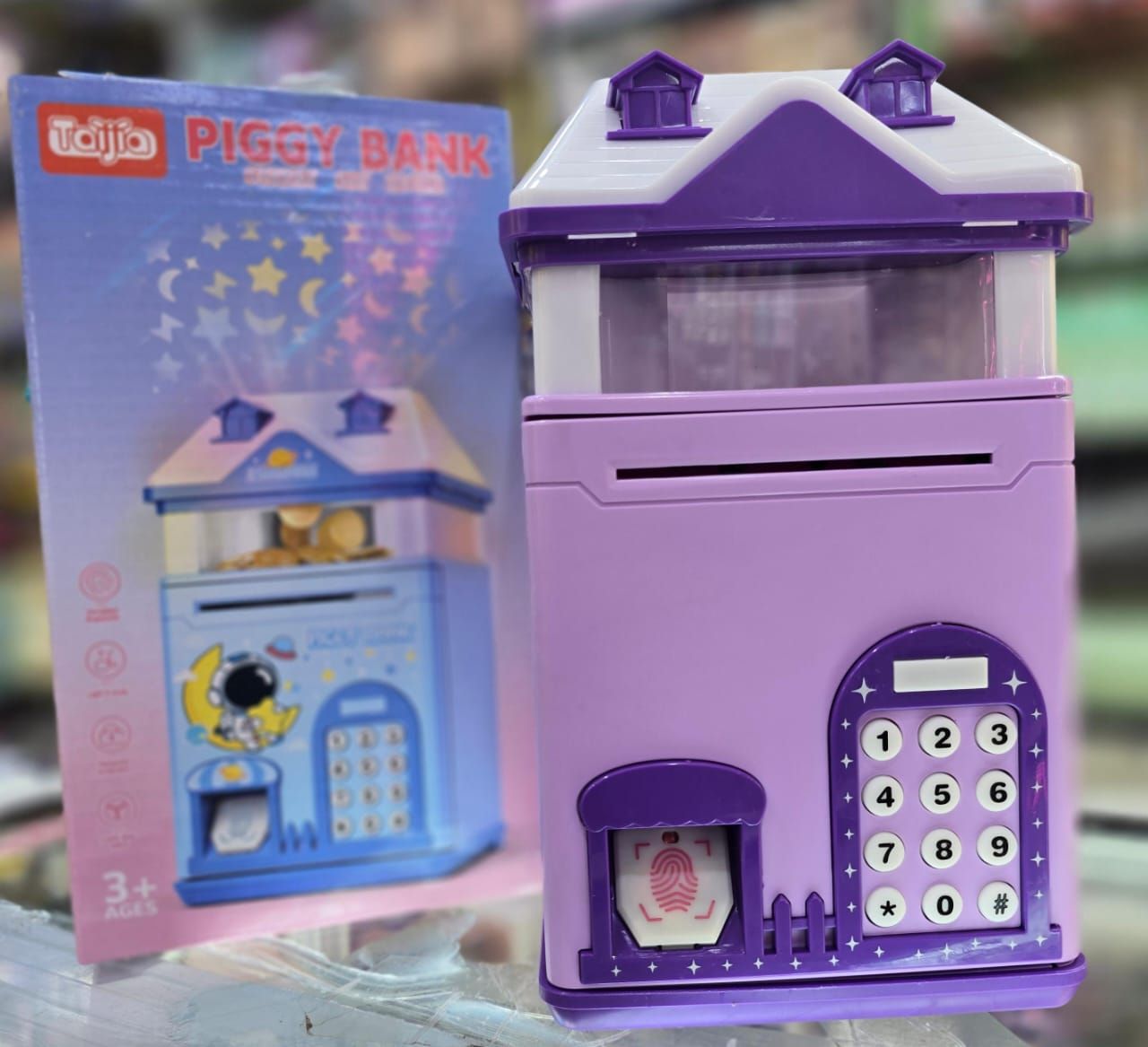 *❇️New Cartoon Finger print electronic piggy home bank with music* 

➖ *Battery* *operator*  
➖ *Children's gift money box* 
➖ *Size:21*14*12cm* 
➖ *Material: ABS* 
➖ *Style:kids cute gift* 

👉 *PRIC