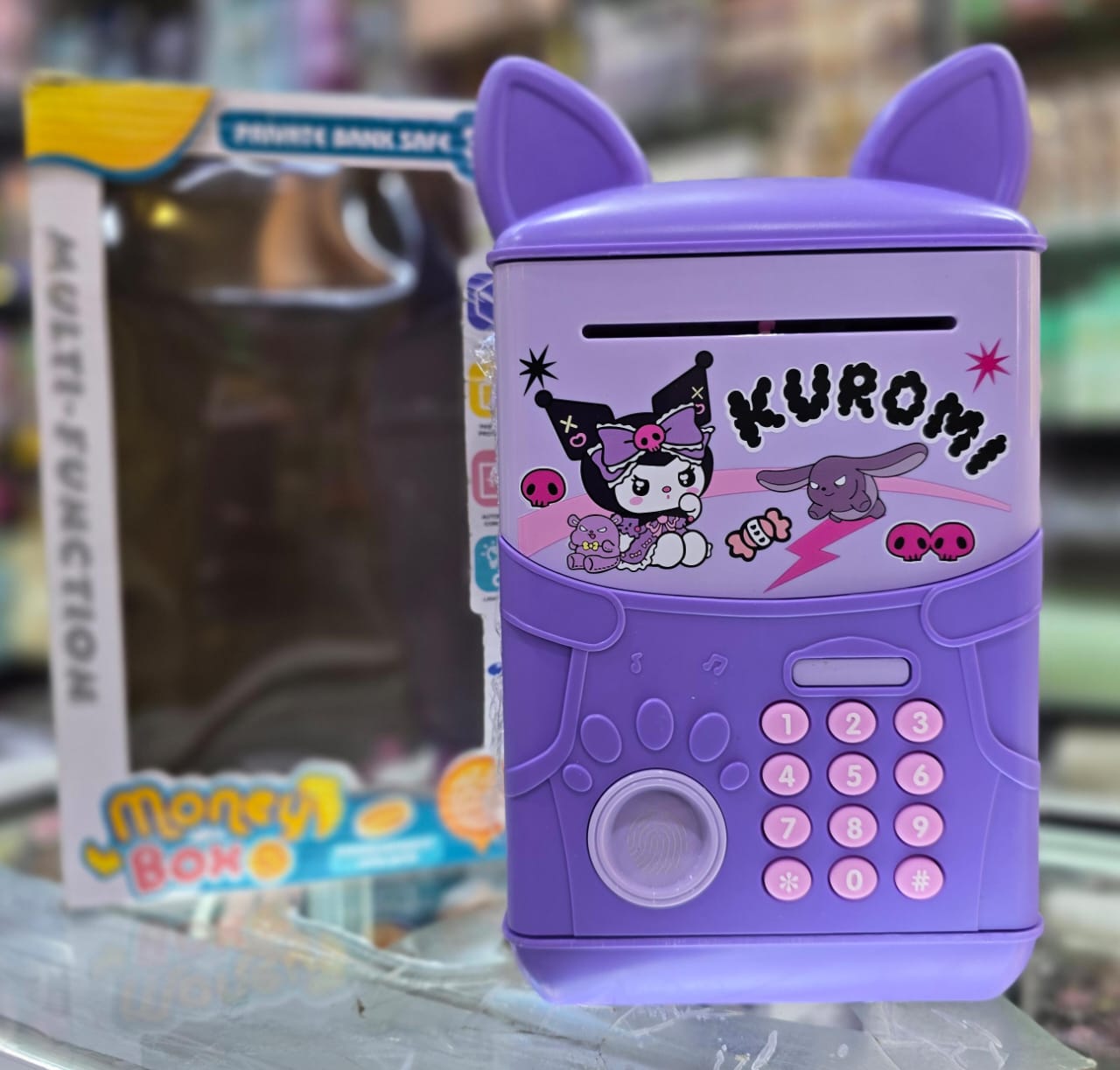*❇️New Cartoon Finger print electronic piggy home bank with music* 

➖ *Battery* *operator*  
➖ *Children's gift money box* 
➖ *Size:21*14*12cm* 
➖ *Material: ABS* 
➖ *Style:kids cute gift* 

👉 *PRIC