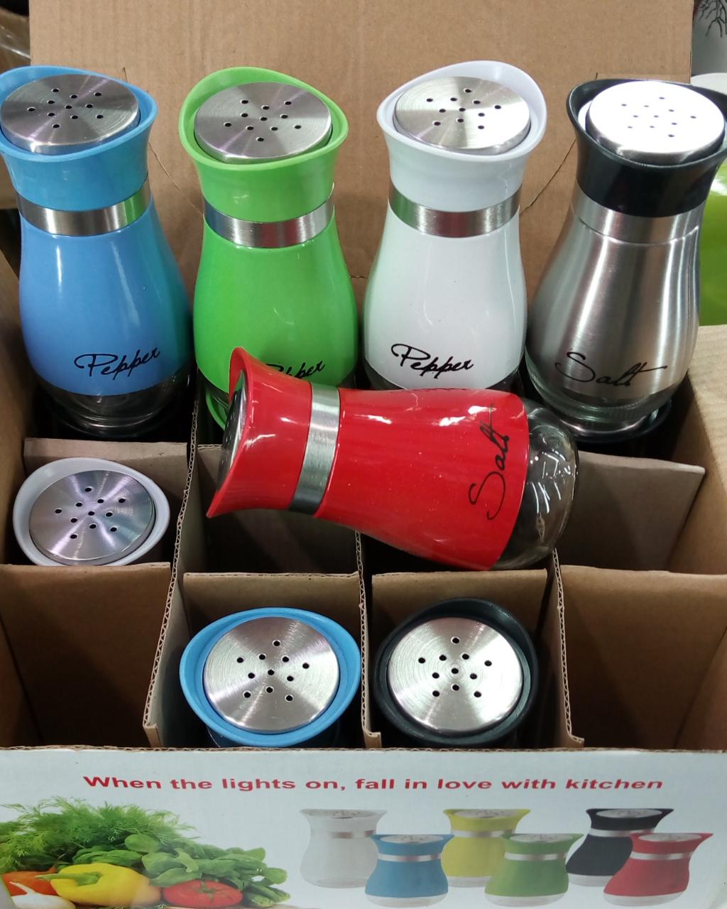 Original Modern Salt shaker or Pepper Shaker with Adjustable Pour Holes - Stainless Steel Salt Shaker or Pepper Shaker