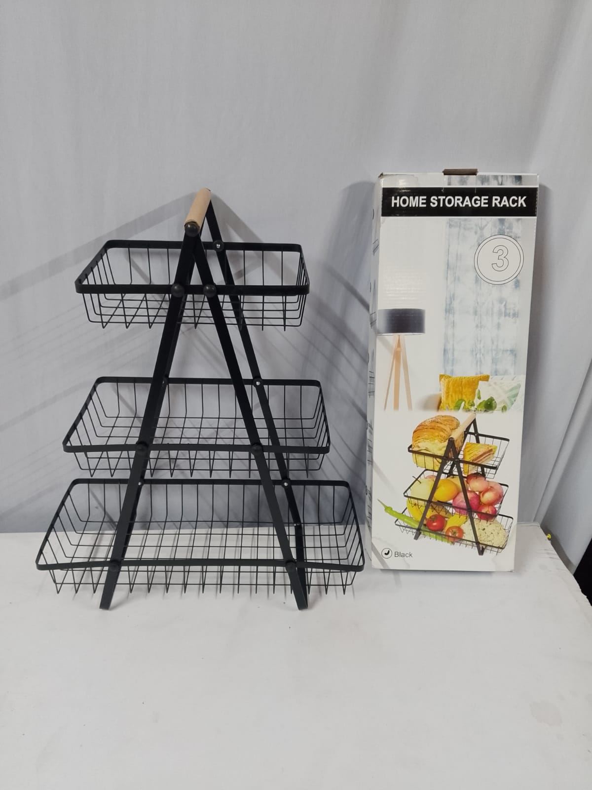 Folding Triangular Rack Best price for 🍉🍌3-Layer Triangular Fruits Rack – Style Meets Storage!🍎 ...