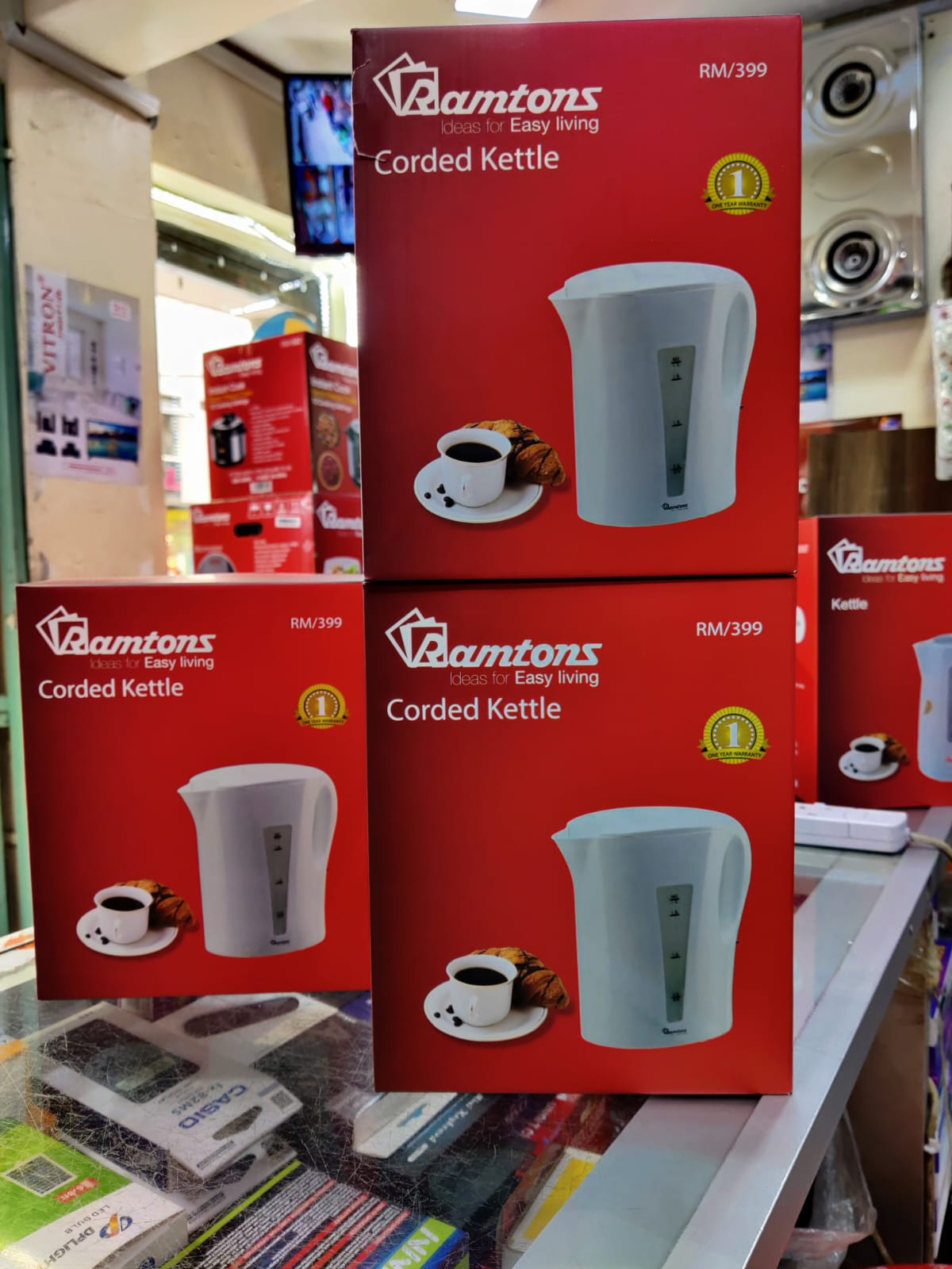🔥Ramtons 1.7L Corded Kettle – RM/399
Boil smarter, faster, and safer! ⚡
✔️ 1.7L capacity – perfect for the whole family
✔️ Fast boil technology – no more long waits
✔️ Corded base for stable power &