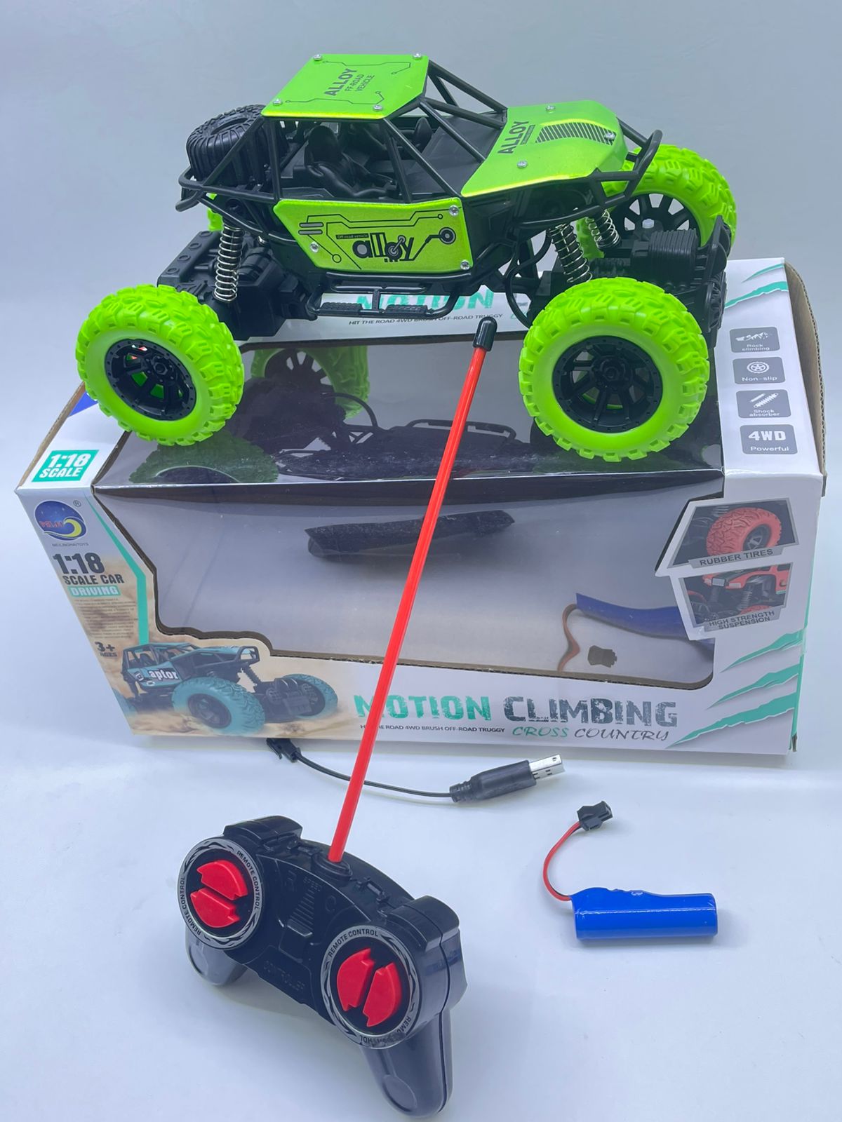 Monster truck  Rechargeable Remote controlled Toy.Built with shock-absorbing suspension, large anti-slip tires, and powerful 4WD capabilities, it’s perfect for tackling any terrain—indoors or outdoor