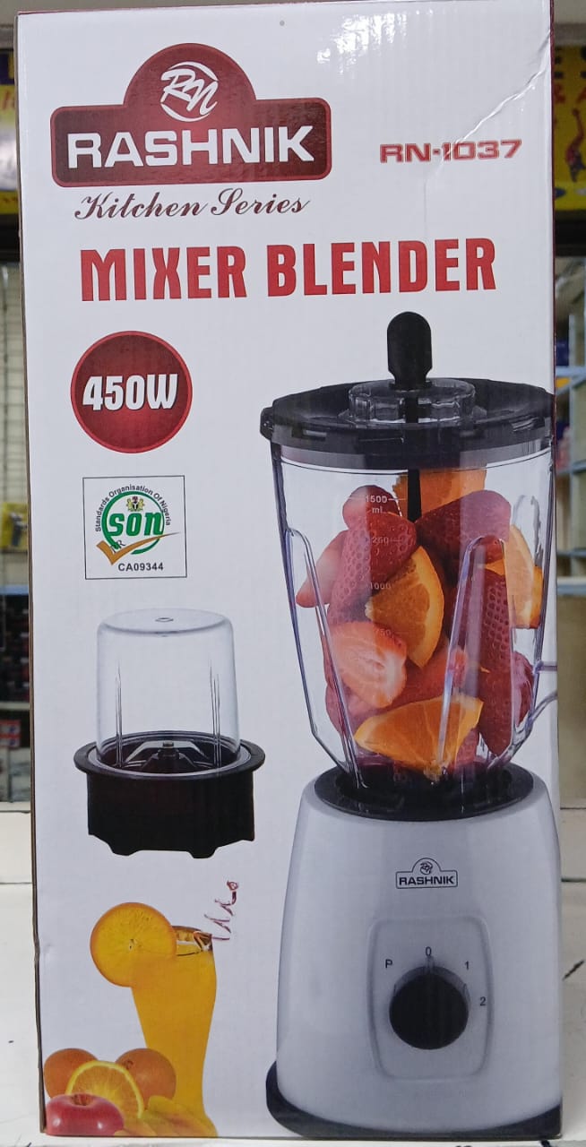 Rashnik RN-1037 Blender – designed for smooth, fast, and effortless results. Whether it’s juices, shakes, sauces, or ice-crushing, this durable and reliable blender makes every blend a breeze. Stylish
