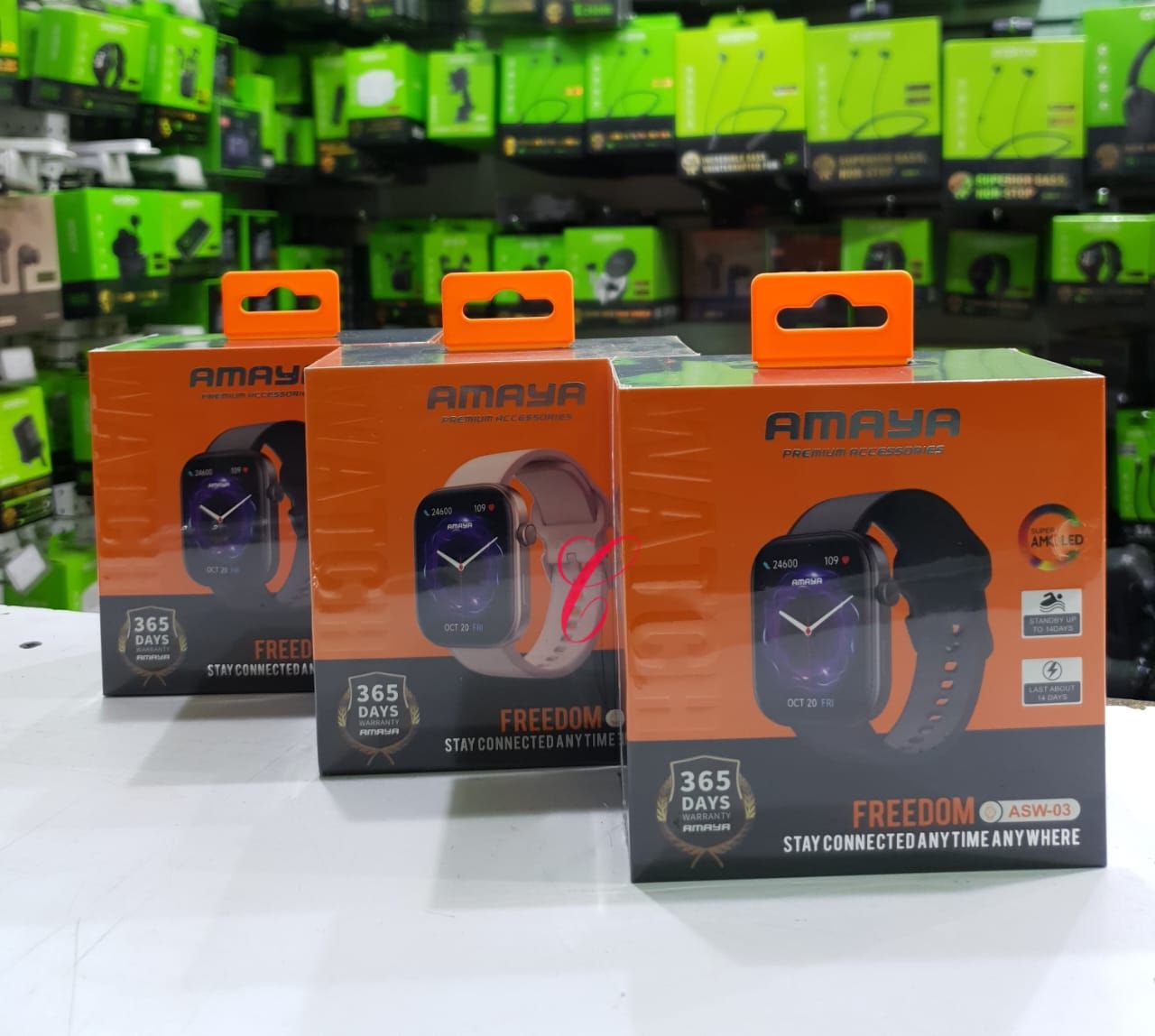 Amaya ASW-03 Smart Watch
Your wrist’s new best friend — a sleek, all-in-one smart timepiece that keeps you connected, active, and ahead of the game.


---

✨ Key Highlights

Stylish & Sleek Design – A