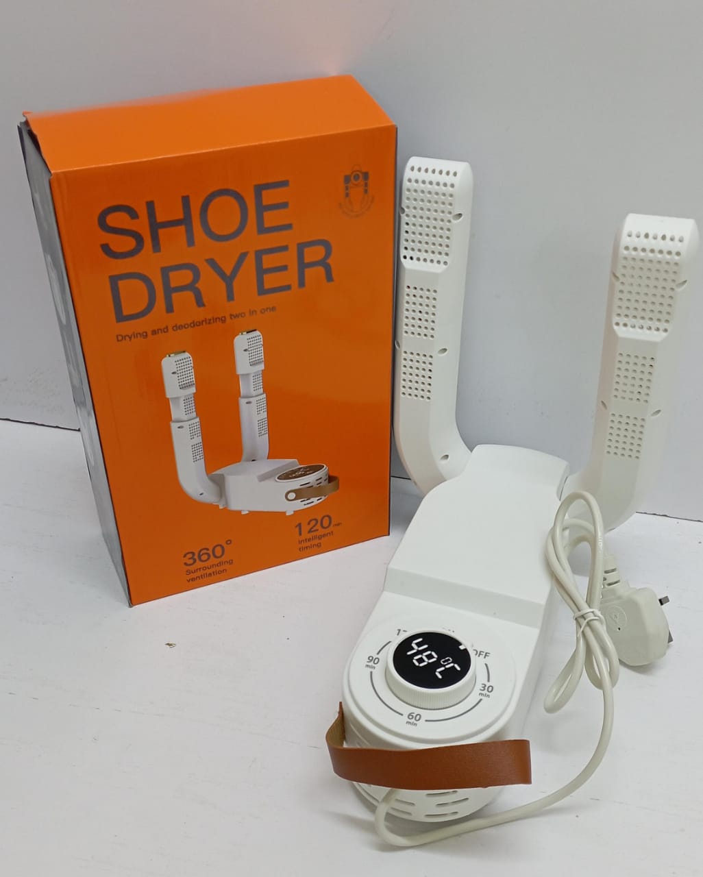 SHOE DRYER.  360° Heat Dissifting Boots Warmer, Adjustable Shoe Dryer with LED Display, Foldable Glove Dryer Boots Warmer.
