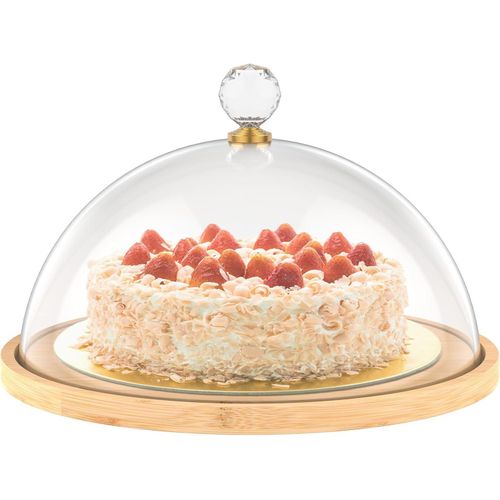 FOOD COVER.  Acrylic food/cake cover-Small size, Made with a sturdy wood base and a high-quality, transparent acrylic dome, this stand is built to last and provides a clean, elegant look.