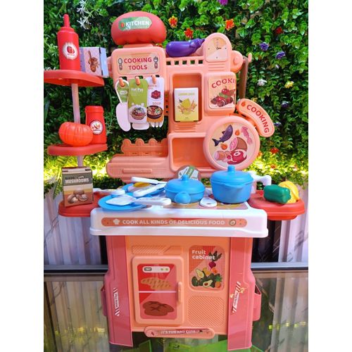 KITCHEN TOYS SET. Kids 46 pieces kitchen set - Made from durable, non-toxic, and child-safe plastic, Realistic design to mimic an actual kitchen experience, Encourages role-playing & teamwork.